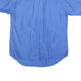 TENDENZA Mens Blue Plain Shirt L Casual Short Sleeve Summer