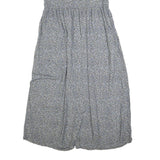 ALL THAT JAZZ Womens Grey Floral Day Dress Cotton Blend Short Sleeve Midi M