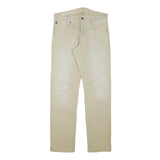 G-STAR Mens Regular Fit Beige Cotton Blend Trousers W31 L32 Casual Zip Closure