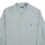 CHAPS Mens Blue 2XL Long Sleeve Cotton Blend Shirt Casual Workwear