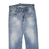 LEVI'S 504 Mens Blue Regular Jeans Denim Medium W34 L30 Classic Zip Cotton Blend