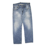 LEVI'S 504 Mens Blue Regular Jeans Denim Medium W34 L30 Classic Zip Cotton Blend