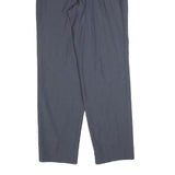 Mens Wool Blend Grey Regular Fit Straight Leg Trousers W34 L34 Classic Formal