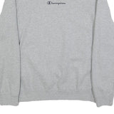 CHAMPION Womens Grey Sweatshirt Crew Neck M Cotton Blend Logo Pullover