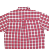 CHAPS RALPH LAUREN Mens Red & White Check Shirt L Casual Cotton Blend Summer