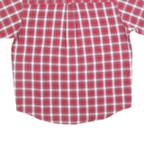 CHAPS RALPH LAUREN Mens Red & White Check Shirt L Casual Cotton Blend Summer