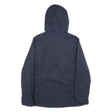 TIMBERLAND Womens Navy Blue Hooded Jacket S Cotton Blend Zip Plain Lightweight