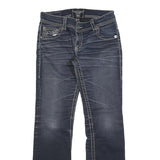 BIG STAR Womens Jeans Blue Regular Straight Denim Medium W30 L32 Distressed Hem