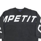 NAUTICA Womens Black Cotton Blend Crew Neck M Sweatshirt Competition Logo
