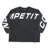 NAUTICA Womens Black Cotton Blend Crew Neck M Sweatshirt Competition Logo