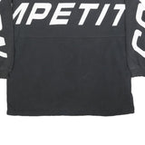 NAUTICA Womens Black Cotton Blend Crew Neck M Sweatshirt Competition Logo
