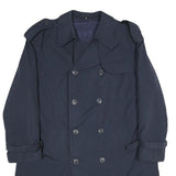 BROOK TAVERNER Mens Navy Blue Classic Trench Jacket M Polyester Blend Button