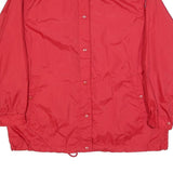 TOMMY HILFIGER Mens Red Coach Jacket L Polyester Button Plain Classic Style