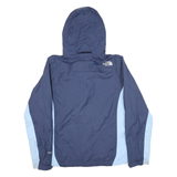 THE NORTH FACE Womens Blue & Light Blue Outdoor Jacket M Polyester Blend Woven