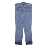 LEVI'S 712 Womens Jeans Blue Slim Skinny Denim Stone Wash W32 L28 Raw Hem