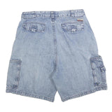 COLISEUM Mens Denim Blue Cargo Shorts M W34 Casual Cotton Blend Pocketed