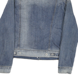 LEVI'S Womens Blue Denim Jacket M Cotton Blend Button Closure Classic Fit