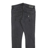GUESS Mens Jeans Black Slim Skinny Denim W33 L30 Stylish Zip Cotton Blend