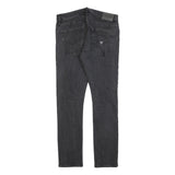 GUESS Mens Jeans Black Slim Skinny Denim W33 L30 Stylish Zip Cotton Blend