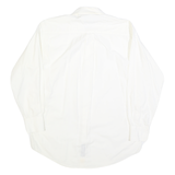 NAUTICA Mens White Classic Fit Button-Down Shirt L Cotton Blend Casual Smart