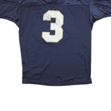 CHAMPION Mens Navy & Gold Graphic T-Shirt L Short Sleeve V-Neck Sports Jersey