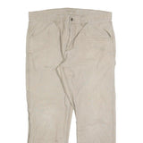CARHARTT Mens Cotton Blend Beige Workwear Regular Straight Trousers W38 L32