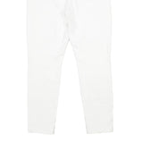 MICHAEL KORS Womens Cotton Blend White Slim Tapered Trousers W32 L28 Casual