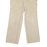 CARHARTT Mens Cotton Blend Beige Regular Fit Straight Leg Trousers W30 L28