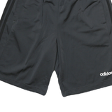 ADIDAS Mens Black Casual Shorts L W28 Polyester Blend Elastic Waistband