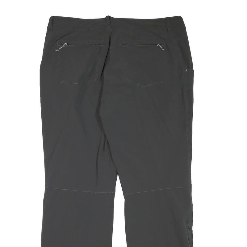 ACTIVE Mens Polyester Blend Black Regular Fit Straight Leg Trousers W36 L30 Zip