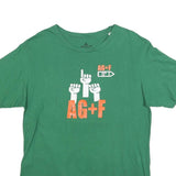 ADIDAS Mens Green AG+F Graphic T-Shirt L Short Sleeve Crew Neck Golf Event