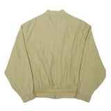 MICRO FIBRE Mens Beige Zip Jacket L Polyester Blend Plain Casual Lightweight