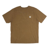 CARHARTT Mens Brown Pocket T-Shirt L Short Sleeve Crew Neck Workwear Casual