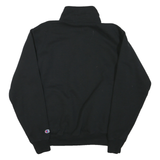 CHAMPION Mens Black Heartland 1/4 Zip Sweatshirt S Cotton Blend Pullover