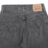 LEVI'S Womens Black Denim Casual Shorts XS W25 Distressed Raw Hem