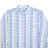 LEVI'S Mens Blue & White Striped Cotton Blend Shirt XL Button Down Casual