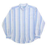 LEVI'S Mens Blue & White Striped Cotton Blend Shirt XL Button Down Casual