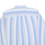 LEVI'S Mens Blue & White Striped Cotton Blend Shirt XL Button Down Casual
