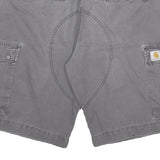CARHARTT Mens Grey Cargo Shorts 2XL W36 Cotton Blend Workwear Utility Pockets