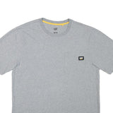 CAT Mens Grey Pocket T-Shirt XL Short Sleeve Crew Neck Cotton Blend Casual