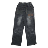 MUAY THAI Mens Jeans Black Relaxed Straight Denim Medium W24 L28 Casual Wear