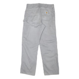 CARHARTT Mens Regular Fit Grey Cotton Blend Trousers W32 L31 Workwear Utility