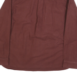 EDDIE BAUER Mens Maroon Cotton Blend Shirt L Button Pocket Casual Workwear