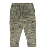 FSBN Mens Cotton Blend Green Camouflage Regular Fit Cargo Trousers W28 L30