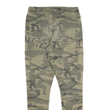 FSBN Mens Cotton Blend Green Camouflage Regular Fit Cargo Trousers W28 L30