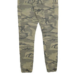 FSBN Mens Cotton Blend Green Camouflage Regular Fit Cargo Trousers W28 L30