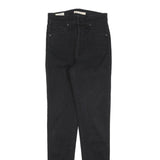 LEVI'S Womens Black Slim Skinny Denim Jeans Cotton Blend W26 L32 Stretch Comfort