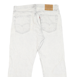 LEVI'S 551 Mens Jeans White Classic Straight Denim Light W34 L25 Cotton Blend