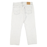 LEVI'S 551 Mens Jeans White Classic Straight Denim Light W34 L25 Cotton Blend