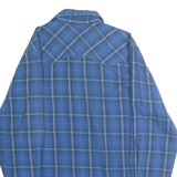 WRANGLER Mens Blue Check Shirt M Cotton Blend Long Sleeve Western Style